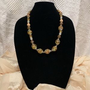 Yellow Murano Millefiori  Necklace